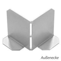 Eck-Verbinder zu Kiesfangleisten Aluminium / Edelstahl
