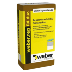48x weber.rep R4 duo Reparaturmörtel & Feinspachtel zementgrau 20 kg